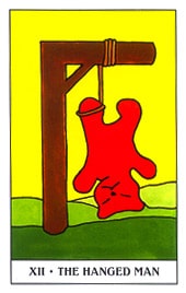 Lá XII. The Hanged Bear trong bộ Gummy Bear Tarot