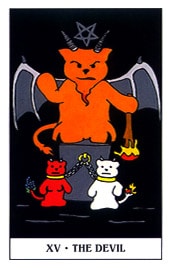 Lá XV. The Devil trong bộ Gummy Bear Tarot