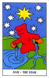 Lá XVII. The Star trong bộ Gummy Bear Tarot