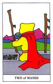 Lá Two of Wands trong bộ Gummy Bear Tarot