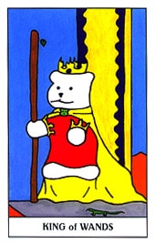 Lá King of Wands trong Gummy Bear Tarot