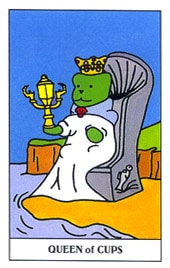 Lá Queen of Cups trong bộ Gummy Bear Tarot