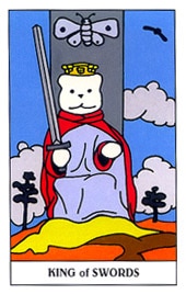 Lá King of Swords trong bộ Gummy Bear Tarot