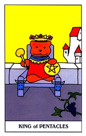 Lá King of Pentacles trong bộ Gummy Bear Tarot