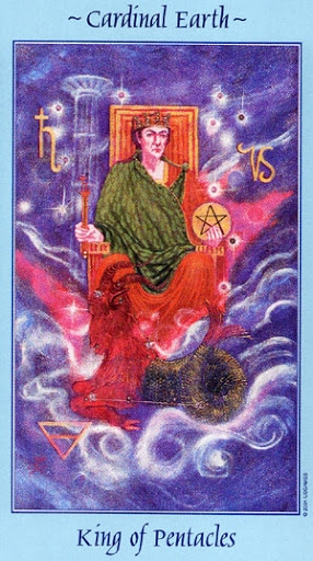Lá King of Pentacles - Celestial Tarot