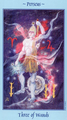 Lá Three of Wands - Celestial Tarot