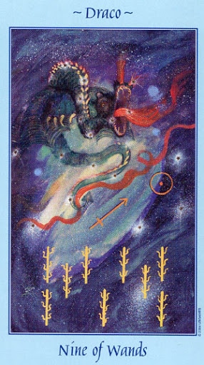 Lá Nine of Wands - Celestial Tarot