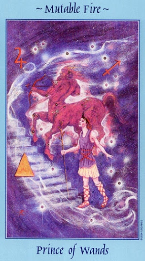 Lá Prince of Wands - Celestial Tarot