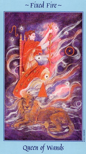 Lá Queen of Wands - Celestial Tarot