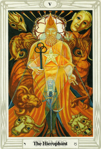 Ý nghĩa lá The Hierophant trong bộ bài Aleister Crowley Thoth Tarot