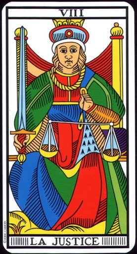 Ý nghĩa lá VIII - Justice trong bộ Tarot of  Marseilles