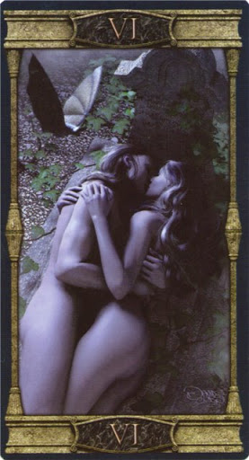 Ý nghĩa lá VI. The Lovers trong bộ bài Vampires Tarot of the Eternal Night