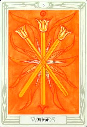 Ý nghĩa lá Three of Wands trong bộ bài Aleister Crowley Thoth Tarot