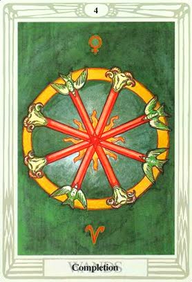 Ý nghĩa lá Four of Wands trong bộ bài Aleister Crowley Thoth Tarot