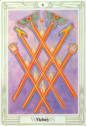 Ý nghĩa lá Six of Wands trong bộ bài Aleister Crowley Thoth Tarot