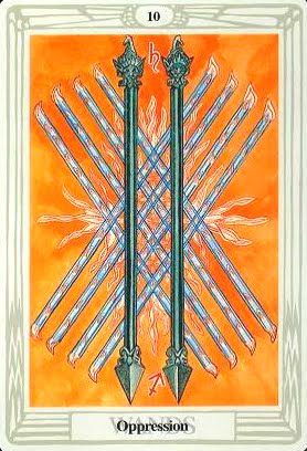 Ý nghĩa lá Ten of Wands trong bộ bài Aleister Crowley Thoth Tarot