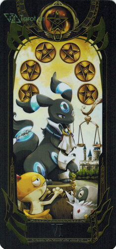 6 of pentacles - pokemon tarot