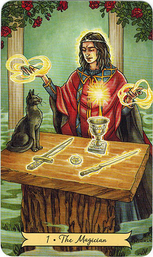 Ý nghĩa lá 1. The Magician trong bộ bài Everyday Witch Tarot