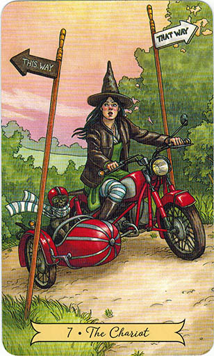 Ý nghĩa lá 7. The Chariot trong bộ bài Everyday Witch Tarot