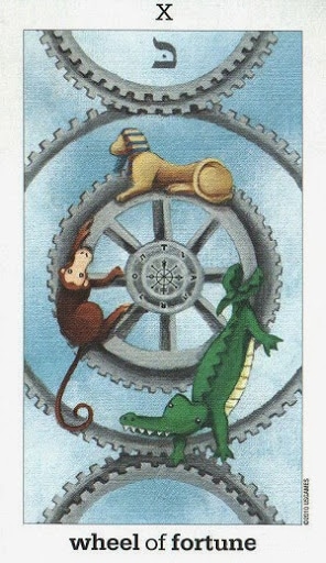 Lá X. Wheel of Fortune – Sun and Moon Tarot