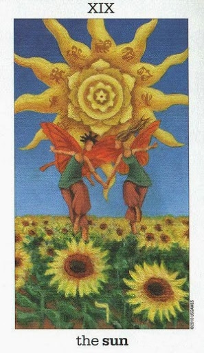 Lá XIX. The Sun – Sun and Moon Tarot