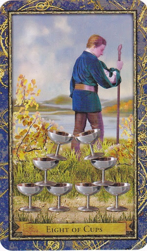 Ý nghĩa lá 8 of Cups trong bộ Wizards Tarot