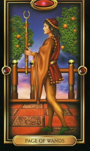 Lá Page of Wands – Gilded Tarot