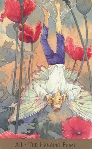 Lá 12. The Hanging Fairy – Victorian Fairy Tarot