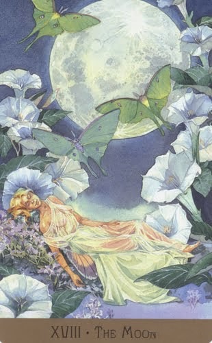 Lá 18. The Moon – Victorian Fairy Tarot