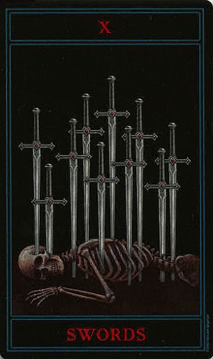 Lá Ten of Swords – Gothic Tarot