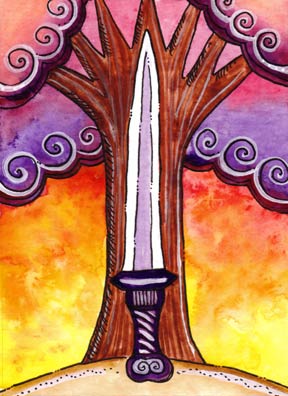 Lá Ace of  Swords – Tarot of Trees