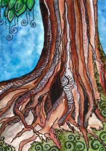 Lá King of Wands trong bộ Tarot of Trees