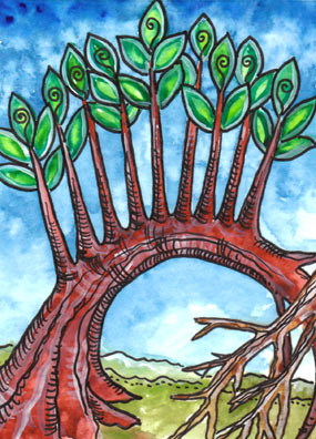 Lá Nine of Wands – Tarot of Trees