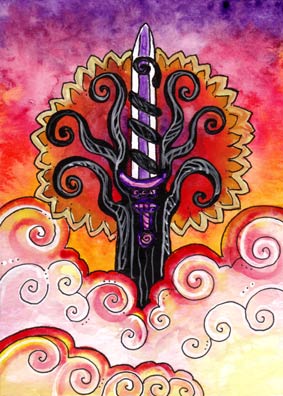 Lá Queen of Swords – Tarot of Trees