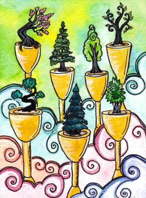 Lá Seven of Cups – Tarot of Trees