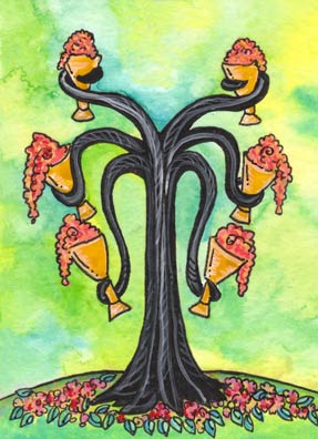 Lá Six of Cups – Tarot of Trees