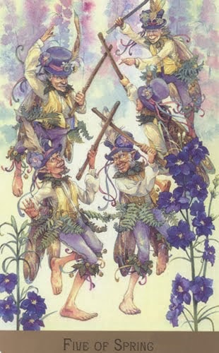 Lá Five of Spring – Victorian Fairy Tarot