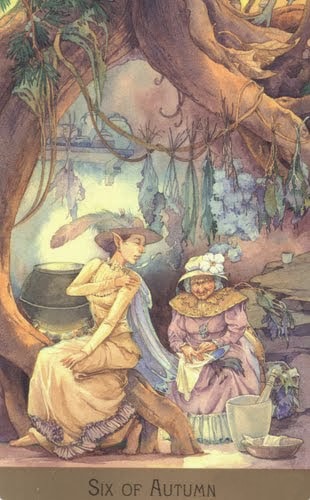 Lá Six of Autumn – Victorian Fairy Tarot