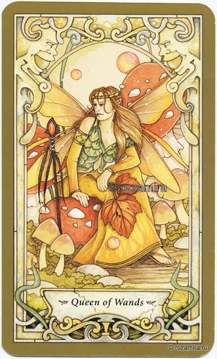 Lá Queen of Wands – Mystic Faerie Tarot