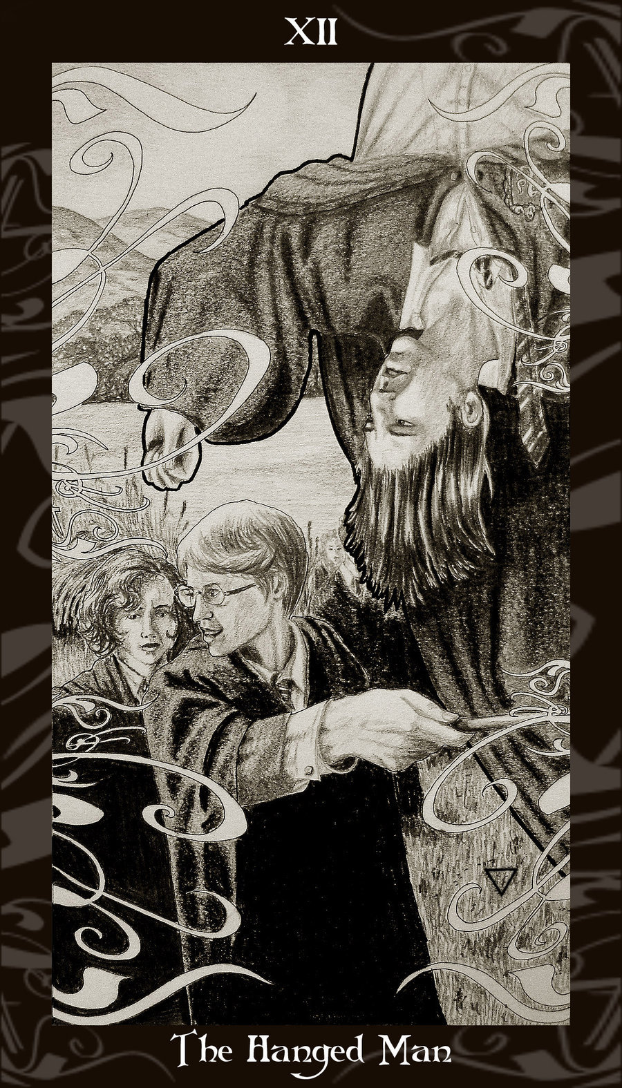 Lá XII. The Hanged Man – Harry Potter Tarot