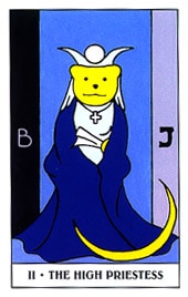 Lá II. The High Priestess trong bộ Gummy Bear Tarot