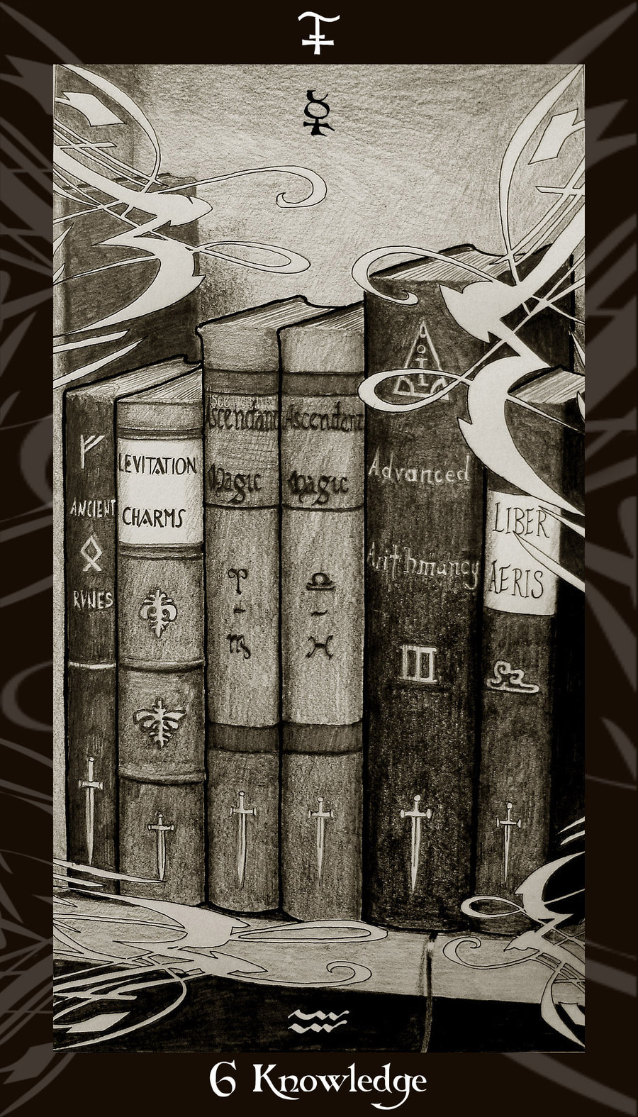 Lá Six of Swords – Harry Potter Tarot