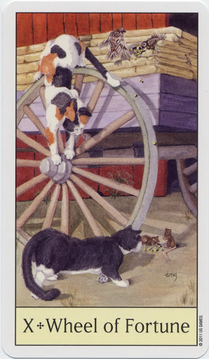 Lá X. Wheel of Fortune - Cat's Eye Tarot
