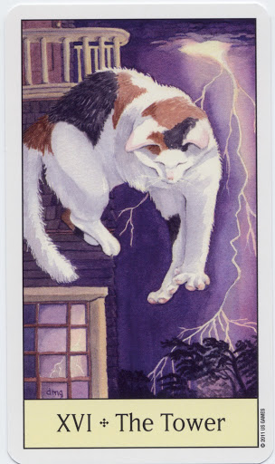 Lá XVI. The Tower - Cat's Eye Tarot