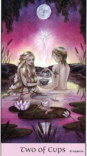Lá Two of Cups - Crystal Visions Tarot