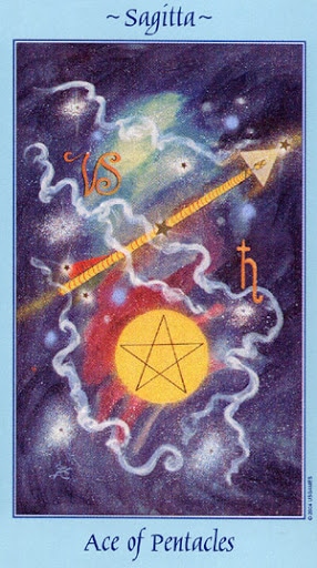 Lá Ace of Pentacles - Celestial Tarot