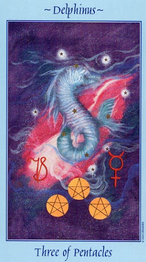 Lá Three of Pentacles - Celestial Tarot