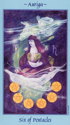 Lá Six of Pentacles - Celestial Tarot