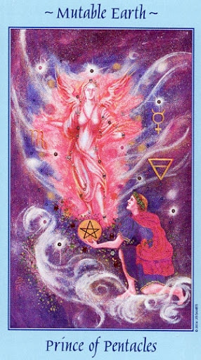 Lá Prince of Pentacles - Celestial Tarot