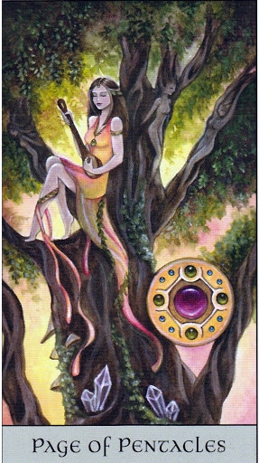 Lá Page of Pentacles - Crystal Visions Tarot